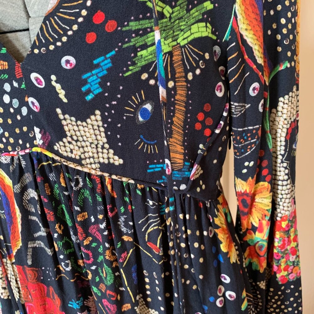 FARM Rio Black Multi-Color Mini Dress - Picture 5 of 10
